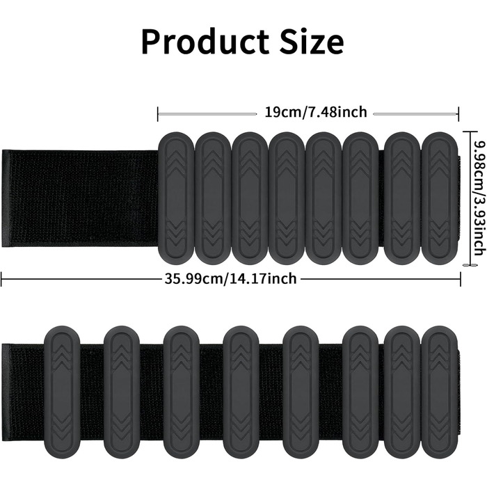 Набір манжет для ніг Smlper 2 шт. 2 кг (1 кг*2) для фітнесу, йоги, пілатесу, ходьби, бігу (чорний)