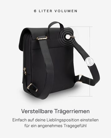 Рюкзак Kapten & Son Tromso Small 6 л кремово-чорний або чорний, міський рюкзак для жінок і чоловіків, компактний daypack
