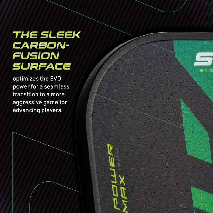 Падл для піклболу Selkirk Sport 2024 SLK Evo Power-Max з поверхнею SpinFlex та ядром Rev-Hybrid-Polymer (Потужний, Цитрусовий, Універсальний)