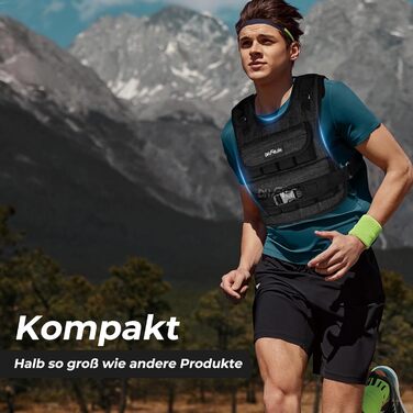 Вага для тренувань DH FitLife, регульована, 10/20 кг, чорна | Вага для бігу та силових тренувань, для жінок та чоловіків