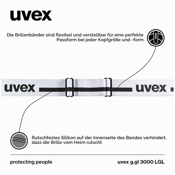 Гірськолижна маска Uvex g.gl 3000 LGL унісекс, біла матова з лінзою LaserGold Lite-Blue, посилення контрасту та захист від запотівання
