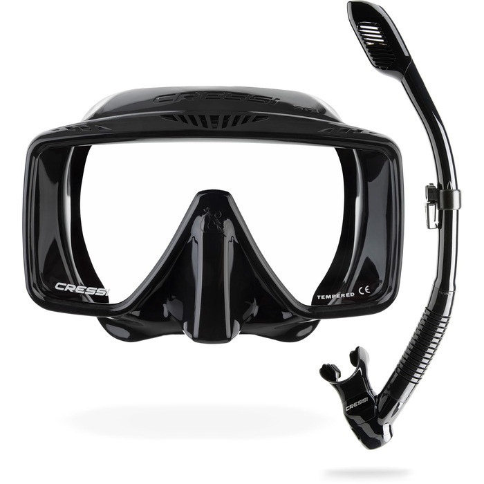 Маска для дайвінгу та снорклінгу CRESSI SF1 – чорна, без рамки, універсальний розмір