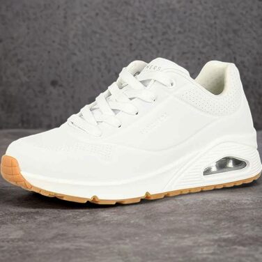 Жіночі кросівки Skechers UNO Stand ON AIR, білі (WHT), матеріал Durabuck, розмір 37 EU