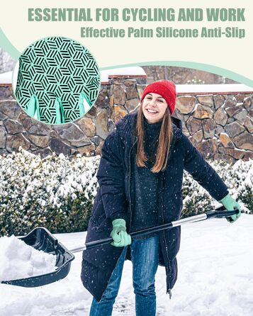 Зимові рукавички RIGWAR для чоловіків та жінок, водонепроникні рукавички для велосипеда з підтримкою сенсорного екрану, теплі вітрозахисні рукавички для їзди на мотоциклі, верхової їзди, походів, велосипедів та прогулянок (зелений, XXL)