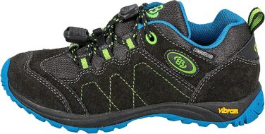 Черевики трекінгові та для прогулянок Brütting Kinder Bergen Low, унісекс, 38 EU, антрацит, синій, лимонний