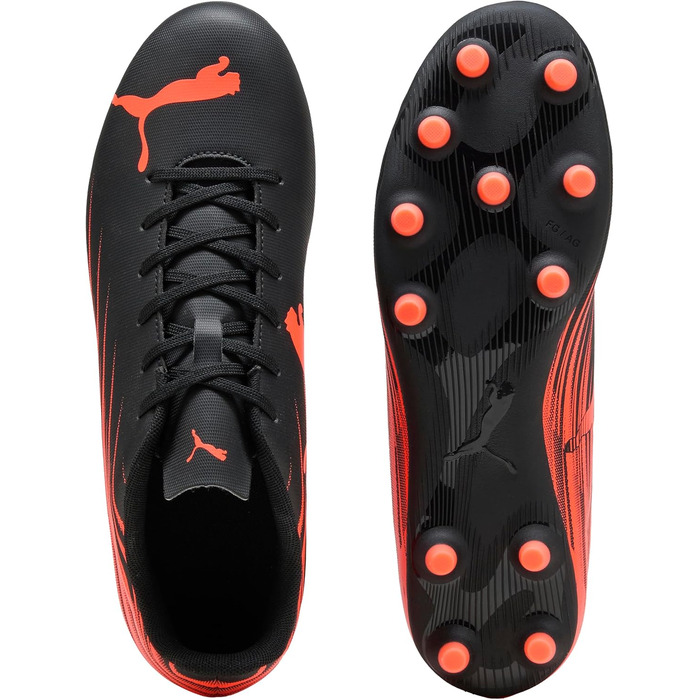 Кросівки футбольні PUMA Attacanto Firm для штучного покриття, 48.5 EU, чорний/червоний
