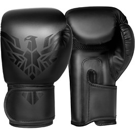 Боксерські рукавички ATERCEL 12oz для чоловіків і жінок, чорні – для боксу, муай-тай, кікбоксингу, ММА, тренувань та спарингу, дорослі