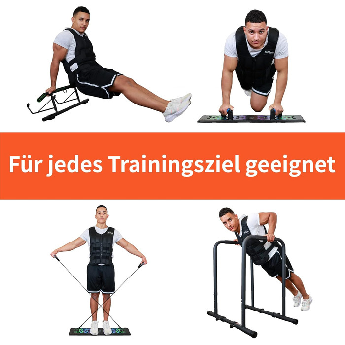 Універсальна вага-нагрузка DH FitLife 20 кг для фітнесу та силових тренувань – жилет обтяжувач для бігу, чоловіків та жінок