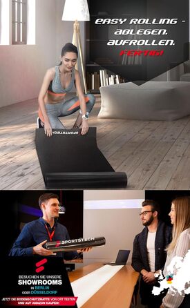 Захисна килимок для фітнес-обладнання 4-6 мм – спортивний килимок для занять, чорний, для стабільності та захисту підлоги, підходить для йоги та пілатесу, розміри: 170x80x0.6 см