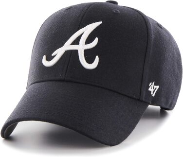 Кепка 47 MVP Atlanta Braves чоловіча, синій колір, універсальний розмір, темно-синій