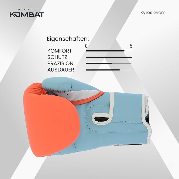 Боксерські рукавички Picsil Kyros Grom 16oz, для тренувань і боїв, універсальні, для муай-тай, ММА, кікбоксингу, колір лососевий