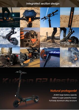 Електросамокат KugooKirin G2 Master 52V 20.8Ah, запас ходу 70 км, 10'' колеса