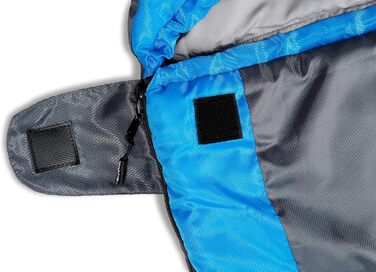 Сплячий мішок MOUNTREX® – ультралегкий та компактний (850г) – для відпочинку на природі, літній спальний мішок, мумієвидний (205x75см) – мале пакування та легкість – для підлітків та дорослих + подарунок: туристична подушка, зелений (блакитний/сірий)