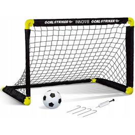 Дитячі розкладні футбольні ворота 90x60x60 см + м'яч та насос — INNOV8