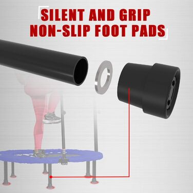 Міні-батут Kanchimi для дому з ручкою, 121.92 см (48 дюймів), блакитний