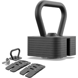 ZIPRO Kettlebell SQUARE: регульована гиря до 19 кг для силових тренувань та фітнесу вдома