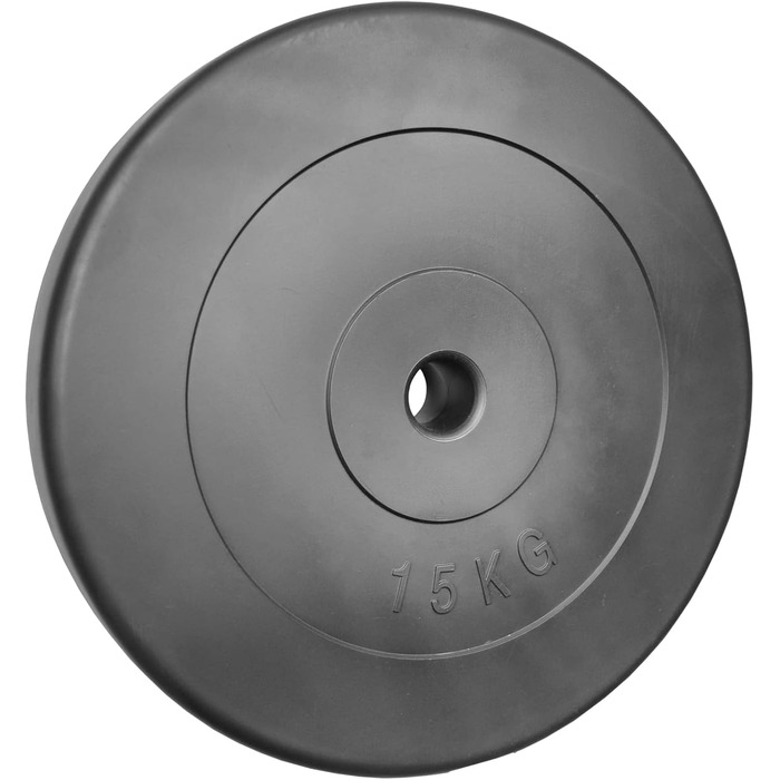 Диски для штанги POWER-XTREME 30/31 мм, пластик, пісок-бетон, 0,5–15 кг