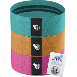 Спортивні еластичні стрічки Sporzilla® Booty Band для тренування сідниць - Набір фітнес-стрічок для будь-якого рівня: реабілітація, досвідчені та професіонали