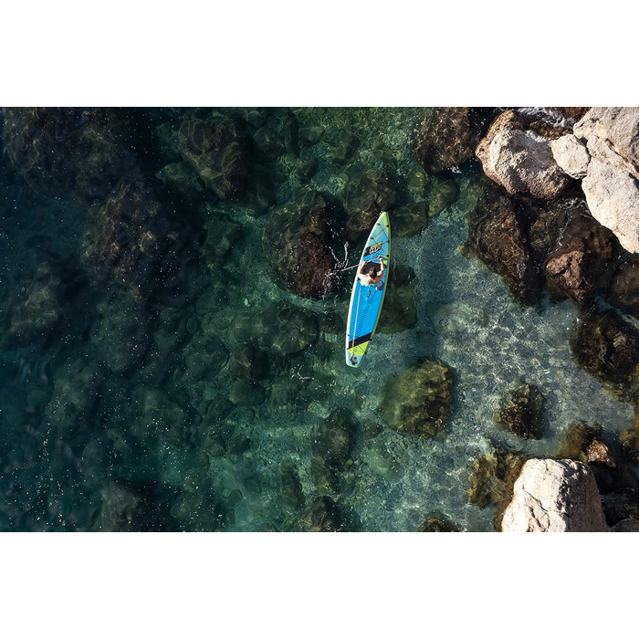 Надувна SUP-дошка Bestway Hydro-Force Touring Aqua Excursion 381×79×15 см, комплект для серфінгу