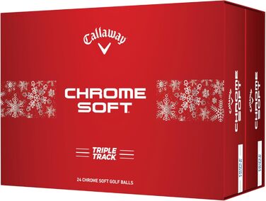 Гольф-кулі Callaway з хромовим покриттям, м'які (Triple Track, упаковка 24 шт, білі)