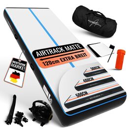 Airtrack мат для гімнастики надувний 3/4/5м, 120см, 10/20см, з електронасосом, ремонтним набором та сумкою 400x120x20см