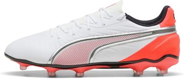 Футбольні бутси PUMA King Match Fg/Ag (46.5 EU) – білий/сріблястий/червоний, унісекс