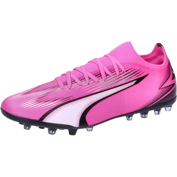 Футбольні бутси PUMA Ultra Match Mg для чоловіків (46.5 EU, рожевий, білий, чорний)