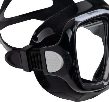 Маска для плавання Mares Ray Adult - подвійне загартоване скло, силіконовий обтюратор, чорно-сіра
