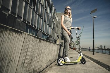 Самокат HUDORA Big Wheel 180, складаний міський, зелений, модель 14745