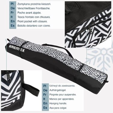 Чохол для сноуборду GREMEX 170 см - водонепроникний, міцний та легкий захист. Комфортний дизайн для активного відпочинку