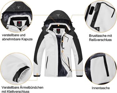 Жіноча зимова куртка YSENTO: водонепроникна, софтшелл з капюшоном, тепла флісова куртка, функціональна куртка для активного відпочинку