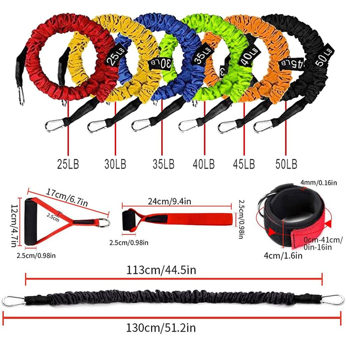Набір гумових еспандерів для фітнесу Stackable Resistance Band: тренування всього тіла, для початківців та професіоналів, помаранчевий колір