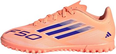 Дитячі футбольні бутси adidas F50 Club Turf - унісекс (38 2/3 EU, помаранчевий, синій, білий)