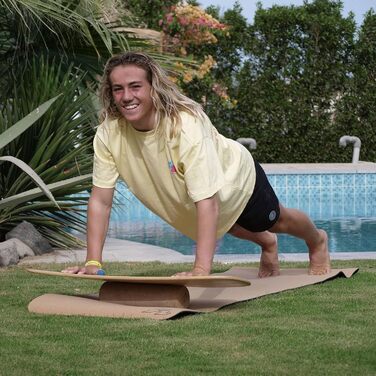 Набір балансборду F2 Balance Board Set з пробковою ролкою та півсферою. Дерев'яний балансборд для початківців та професіоналів. Баланс-тренінг, фітнес, рівновага для Kite, Windsurf, Wingfoil, водних видів спорту, серфінгу. Діаметр 87 см.