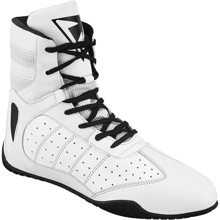 Боксерські рукавички для чоловіків, Муай Тай, кікбоксинг, спаринги, підлітки, боксери, тренери, бойові мистецтва, дихаючі, бодібілдинг, розмір 38-47 (41 EU, білий)