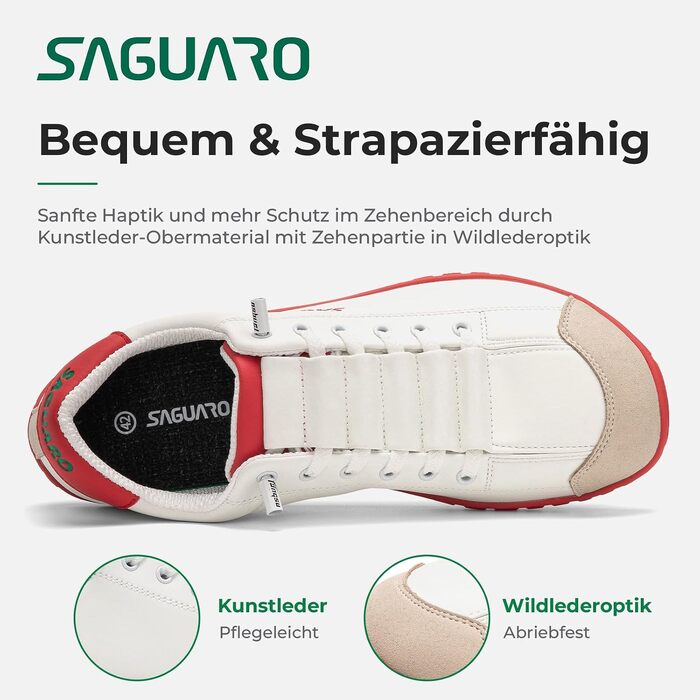 Кросівки barefoot SAGUARO для чоловіків та жінок: мінімалістичне взуття з широким носком та підошвою Zero Drop, червоні, р. 40 EU
