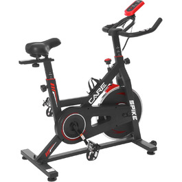 CARE FITNESS Велотренажер для дому - Spike 74450 з маховиком 12 кг, педалі з зачепом, триатлонний кермо та ролики для пересування