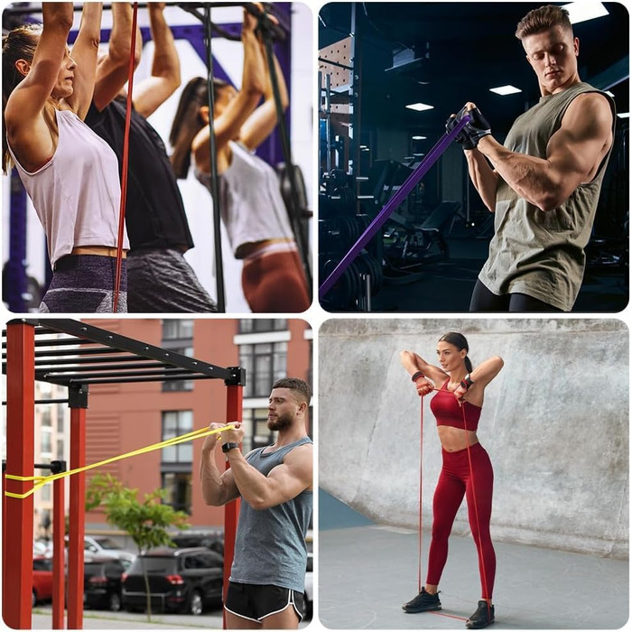 Набір еластичних стрічок Flintronic для фітнесу та йоги, 150LBS, 12 шт.