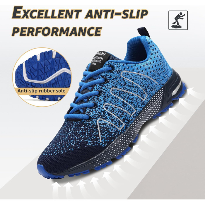 Чоловічі кросівки ASHION: дихаючі, легкі, для бігу та повсякденного носіння, розмір 43 EU, блакитні