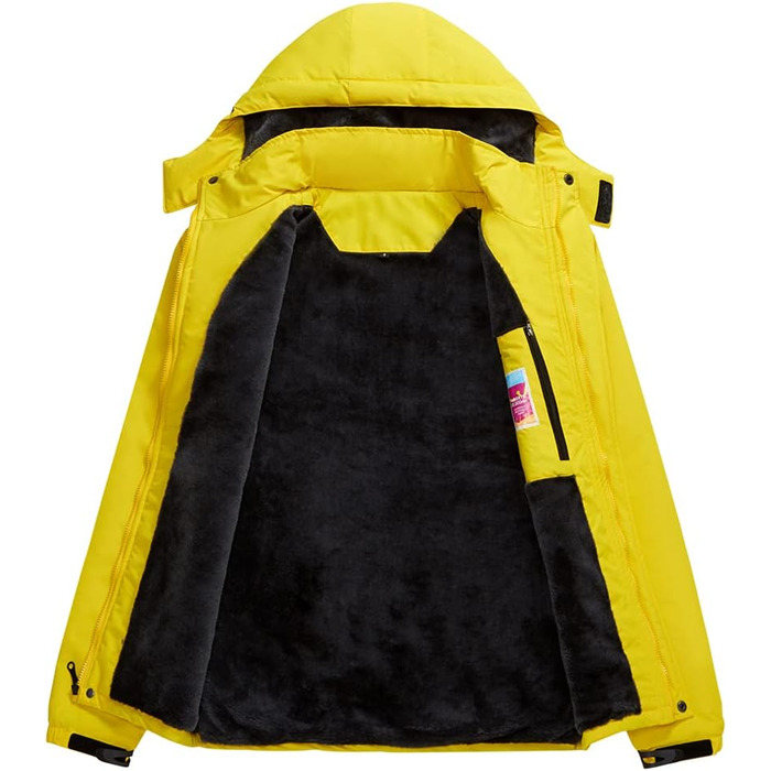 Чоловіча зимова куртка для катання на лижах з водонепроникним покриттям, вітрозахисна, з капюшоном. Підходить для сноубордингу та захисту від дощу. Колір: жовтий