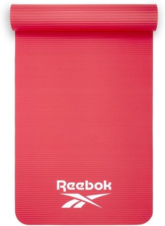Reebok килимок для фітнесу 15 мм, нековзний, натуральна гума, червоний — гімнастичний мат для тренувань, фрілектики та домашнього спорту