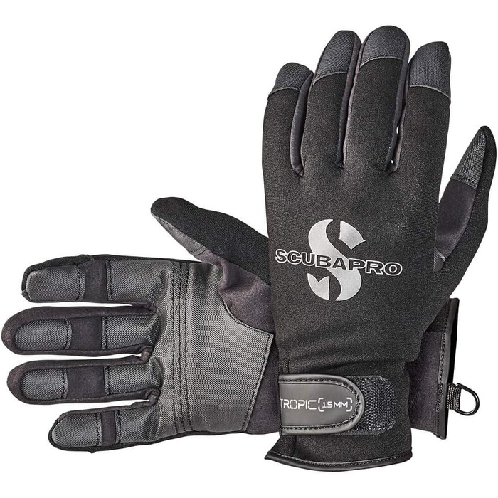 SCUBAPRO Tropic рукавички для дайвінгу, 1,5 мм, чорні (XL)