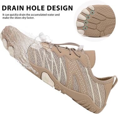 Чоловічі та жіночі аквашузи Barfußschuhe, швидковисихаючі, для плавання, пляжу та фітнесу, розмір 36-47, колір хакі