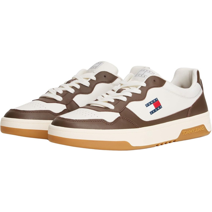 Чоловічі шкіряні кросівки Tommy Jeans TJM Cupsole ESS Em0em01443, білий, 41 EU