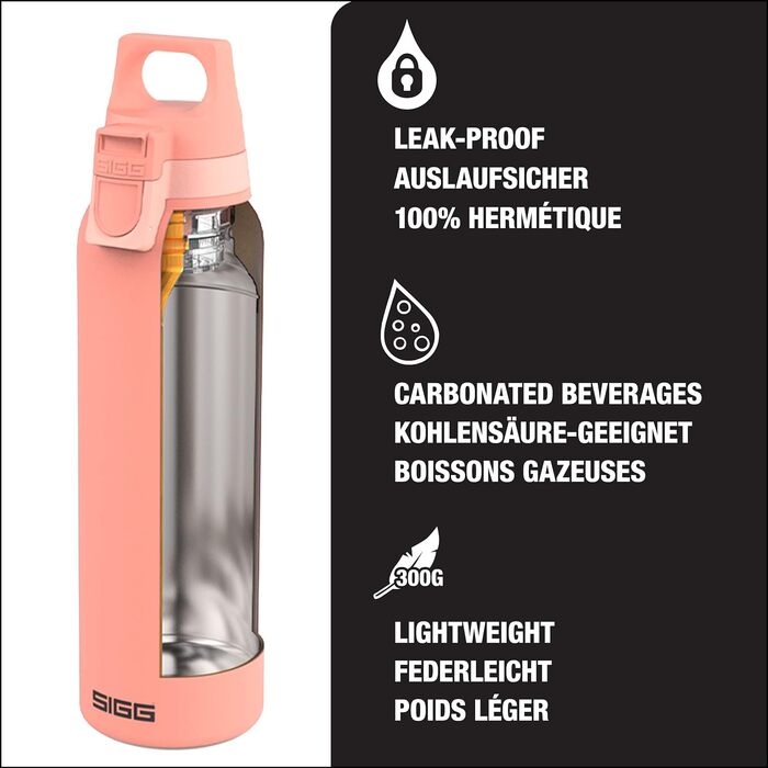 Термос SIGG Hot & Cold One з ситечком для чаю, ізольована пляшка для напоїв, 0.55 л, нержавіюча сталь 18/8, BPA-free, рожевий