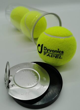 Падельні м'ячі Dyvonics, жовті, 9 шт. (3 туби по 3 м'ячі)