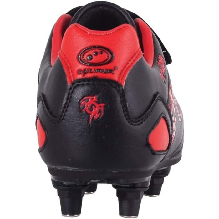 Футбольні бутси Optimum для чоловіків, Easy Fastening, 6 шипів, 39 EU, червоно-чорні