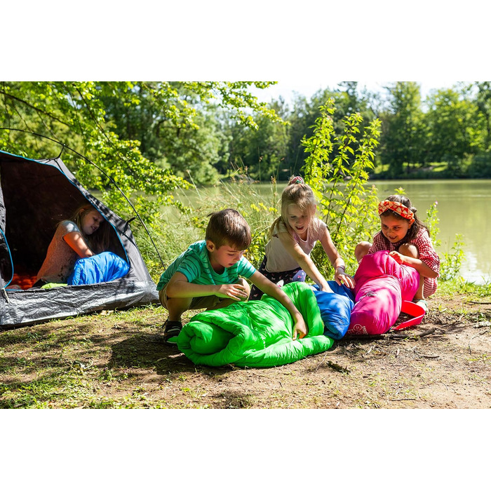 Дитячий спальний мішок MOUNTREX® - 175x70x45 см, бавовна. Підходить для подорожей, кемпінгу та відпочинку на природі. Легкий та компактний, зручний як рюкзак.