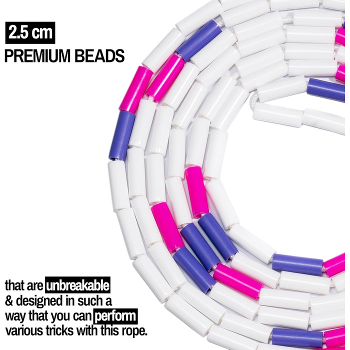 Професійне скакалка для змагань BEAD CHAMPION (довжина 3.0м, регульована)
