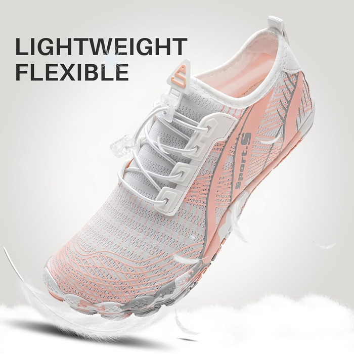 IceUnicorn Взуття для плавання та фітнесу, аквашузи для чоловіків та жінок, підошва без шкарпеток, 36 EU, помаранчевий